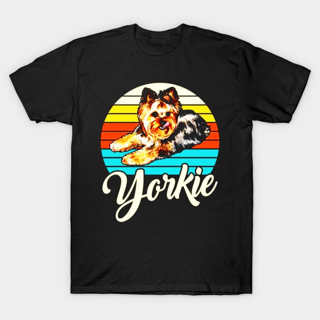 Yorkie 1970s Dog Lover T-Shirt by harryq3385